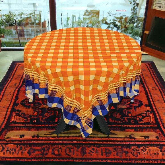 Orange Tablecloth | Modern table cloth | Rectangle Square or Round Fit | gift - Picture 3 of 10